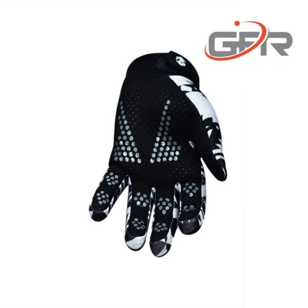 White & Black Motocross Gloves - Image 3