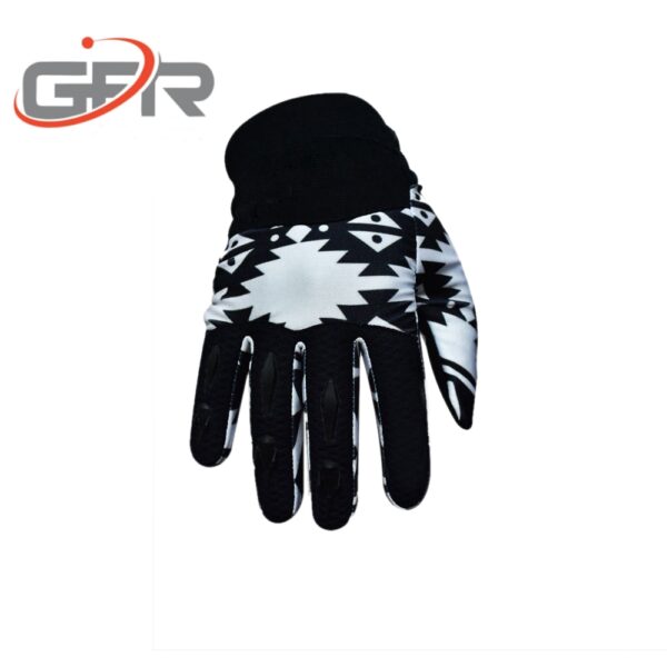 White & Black Motocross Gloves - Image 2