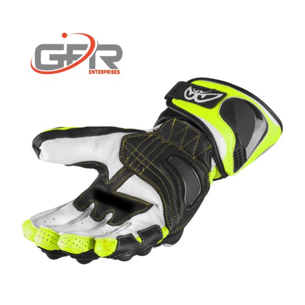 Yellow Motorbike Gloves - Image 2