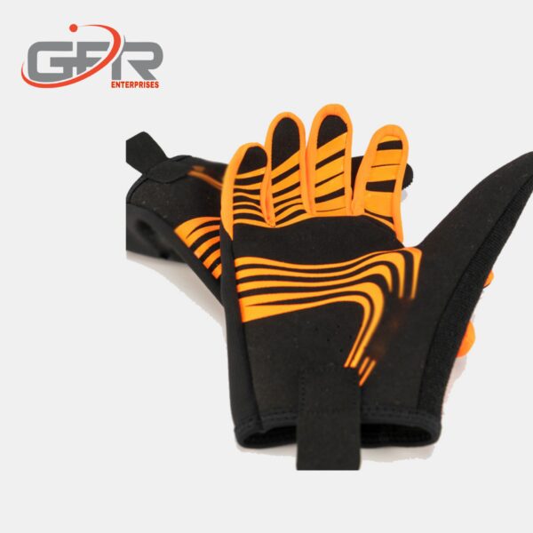 BLACK/ORANGE Cycling Gloves - Image 3