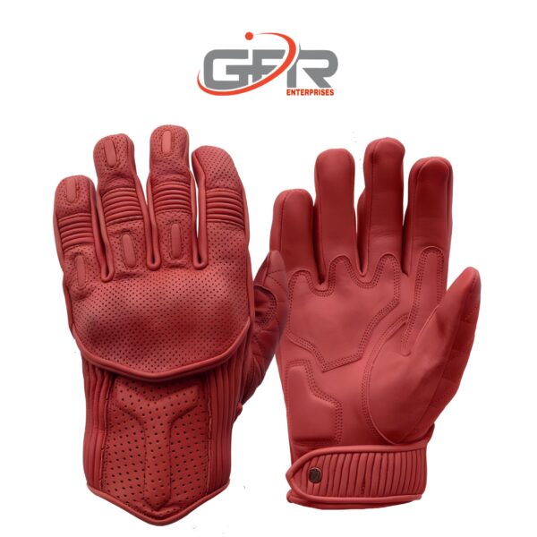 Leather Motorbike Gloves - Image 2