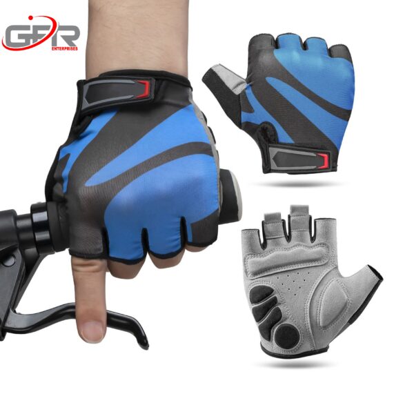 Sublimated Half Finger Cycling Gloves